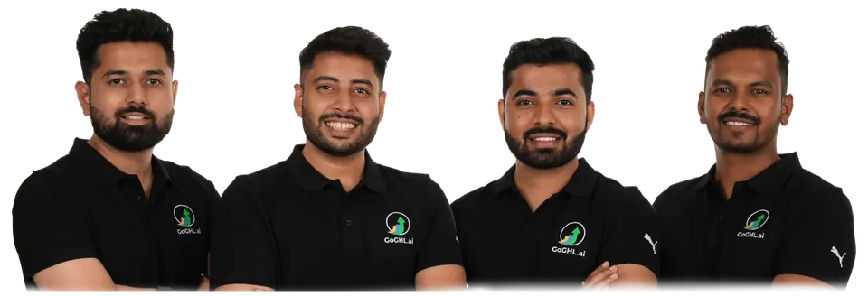 The four GoGHL.ai founders in black GoGHL polos